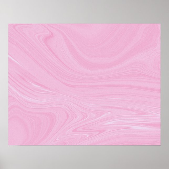 Poster Trabalho de arte de mármore líquido rosa-Abstrato  (Frente)