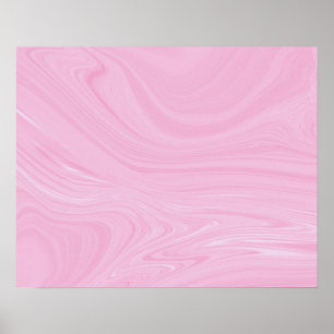 Poster Trabalho de arte de mármore líquido rosado com A