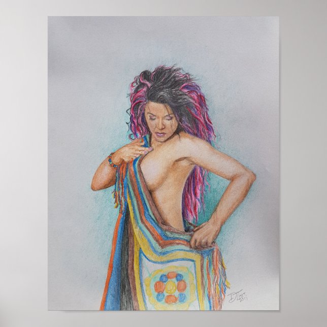 Poster Trabalho de arte de mulher (Frente)