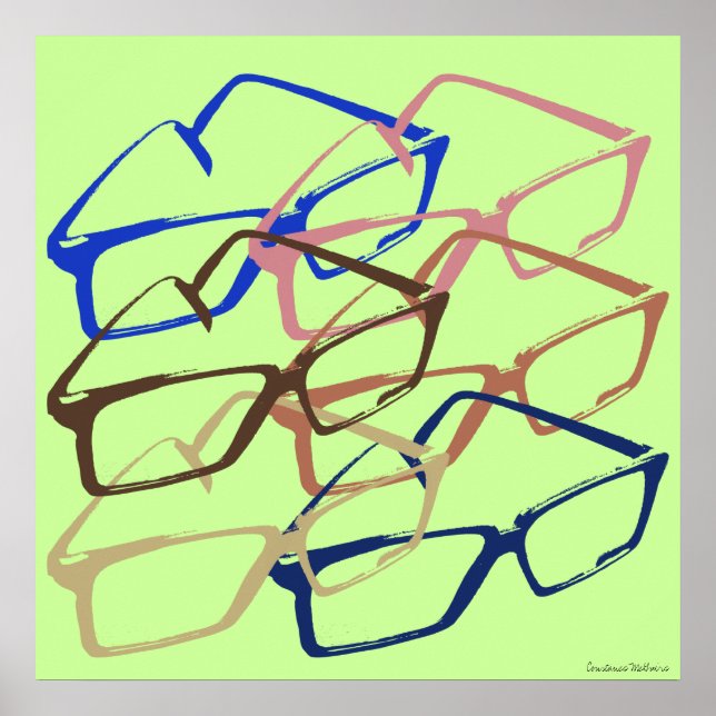 Poster Trabalho de arte de Óculos de Segurança de Trabalh (Frente)