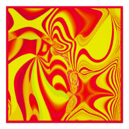 Pôster Trabalho de arte de Padrões de de cores quentes