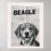 Trabalho de arte de Página de Dicionário de Beagle