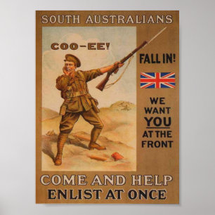 Poster trabalho de arte de propaganda da Primeira Guerra 