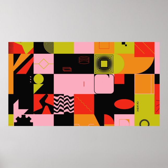 Poster Trabalho de arte de simulação pós-moderna desconst (Frente)