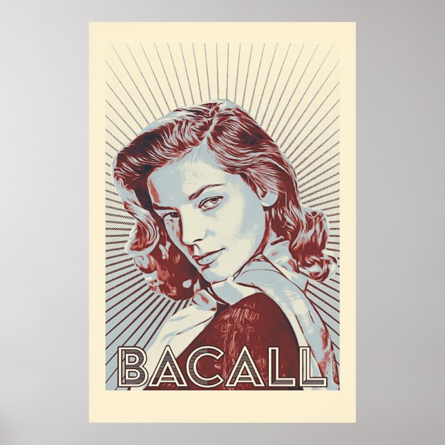 Poster Trabalho de arte de vetor Lauren Bacall (Frente)
