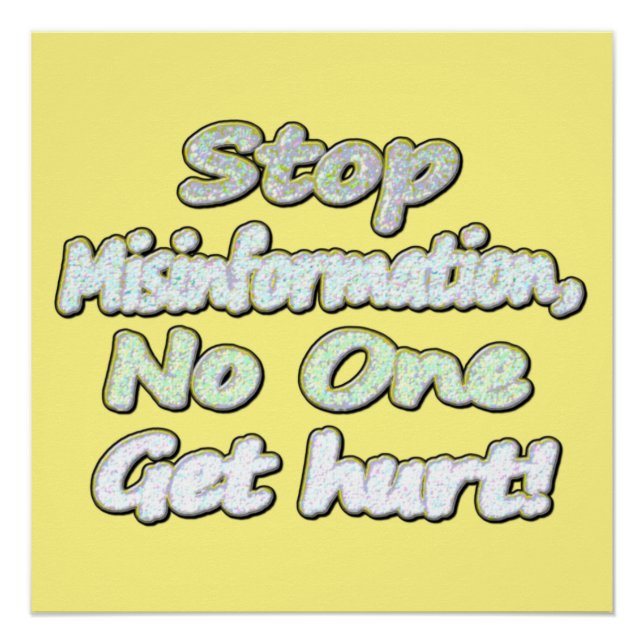 Pôster Trabalho de arte Design Sobre "Stop Misinformation (Frente)