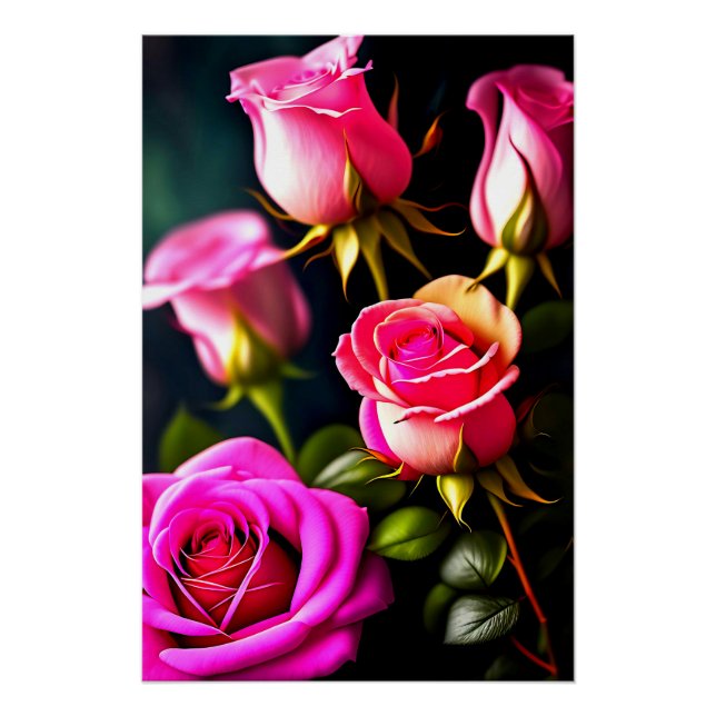 Pôster Trabalho de arte digital rosado-48345 (Frente)