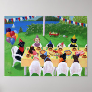 Poster Trabalho de arte do Partido Labrador