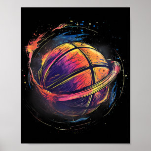 Poster Trabalho de arte Dra de basquetebol de basquetebol