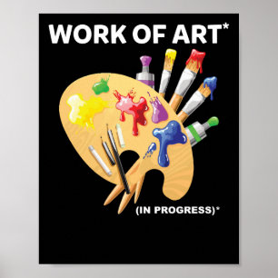 Poster Trabalho de Arte em Curso Artista Perfeito