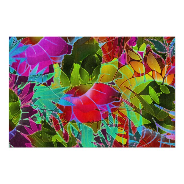 Pôster Trabalho de arte Floral Poster (Frente)