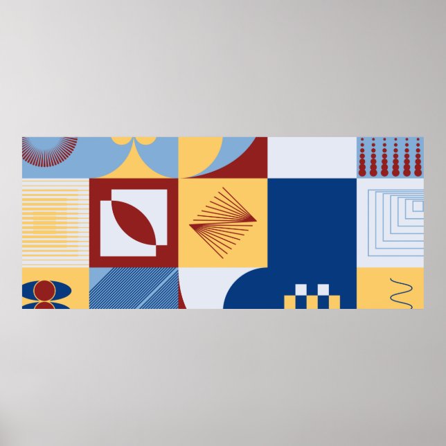 Poster Trabalho de arte gráfico digital design de padrão  (Frente)