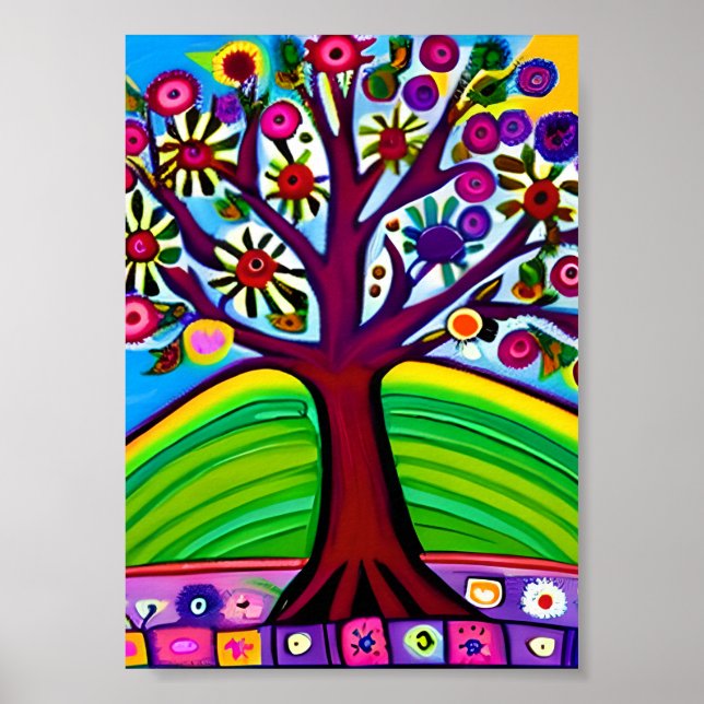 Poster Trabalho de arte Whimsical bonito | Arte gerada po (Frente)