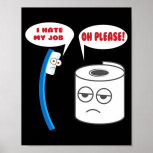 Poster Trabalho de Ódio Engraçado - Presente Para o Desem