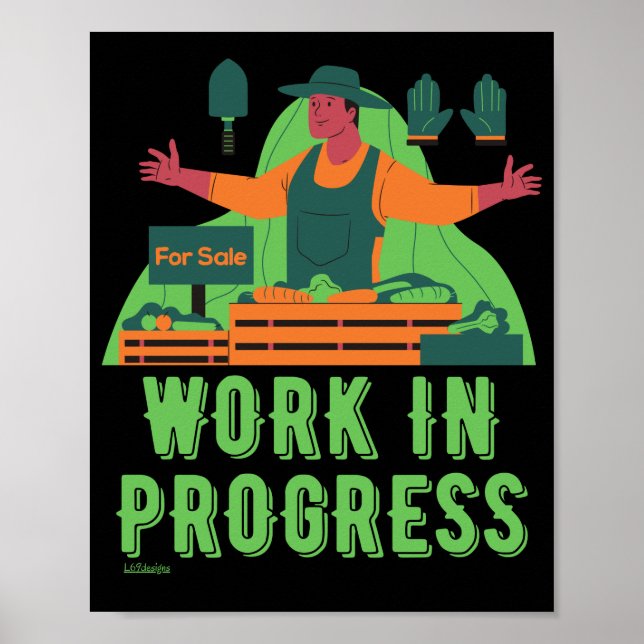 Poster TRABALHO EM CURSO NO MERCADO DE AGRICULTORES engra (Frente)