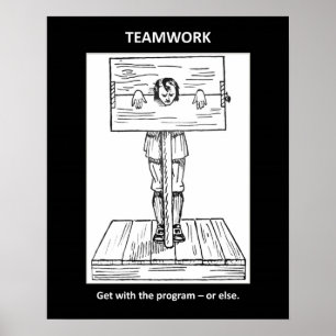 Poster trabalho em equipe com o programa ou outro