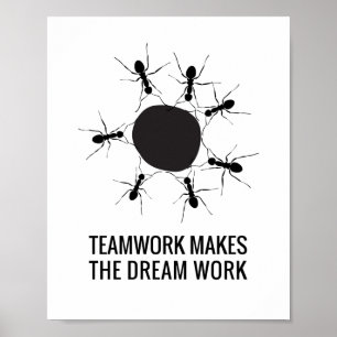 Poster Trabalho em equipe faz o sonho funcionar