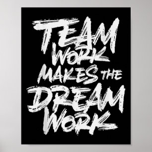 Poster Trabalho em Equipe Faz o Sonho se Realizar _ Const