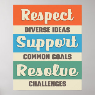 Poster Trabalho em equipe motivacional sucesso na constru