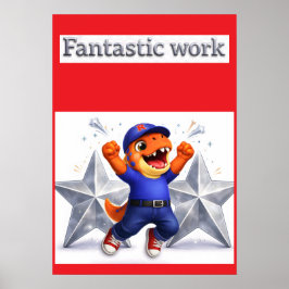 Poster Trabalho fantástico, conquista multiestrela pratea