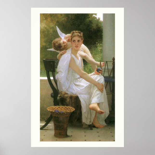 Pôster Trabalho Interrompido por Bouguereau, Retrato de A (Frente)