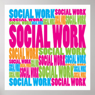 Poster Trabalho social colorido