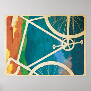 Poster Trabalhos de arte bonitos da bicicleta - bicicleta
