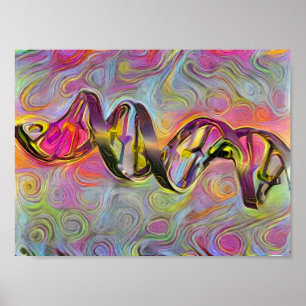 Poster Trabalhos de arte da costa do ADN