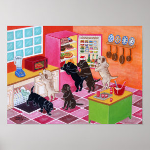 Poster Trabalhos de arte do partido da cozinha de