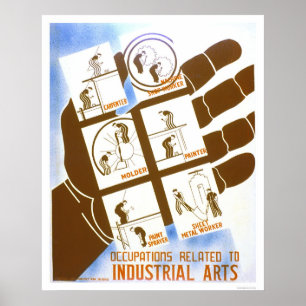 Poster Trabalhos de Artes Industriais 1936 WPA