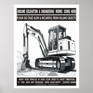 POSTER TRABALHOS DE EXCAVAÇÃO E ENGENHARIA DE TERRA QUE V