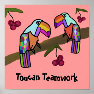 Pôster Trabalhos em equipe de Toucan