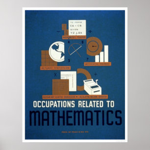 Poster Trabalhos na matemática WPA 1937