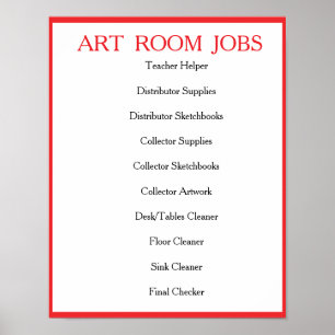 Poster Trabalhos na Sala de Arte -(Borda) Cartaz