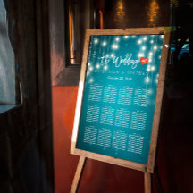 Traçado De Casamento De Casamento Com Luzes Azuis