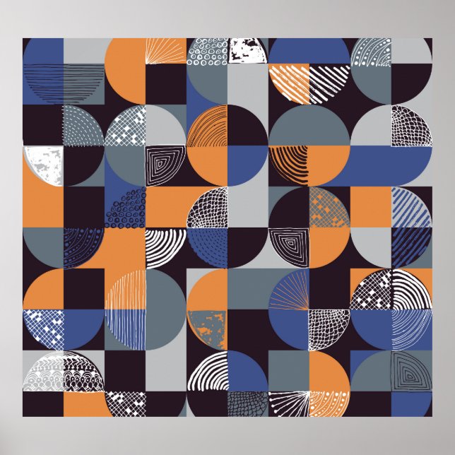 Poster Traçado Geométrico: Criativo Sem Costura. (Frente)