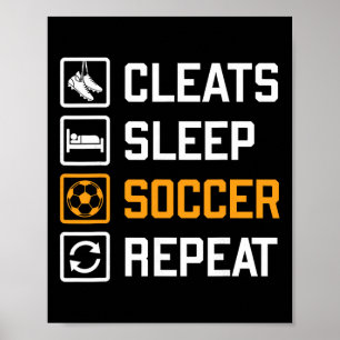 Poster Tracas Dormem Futebol Repetem Fãs Engraçados Jogad