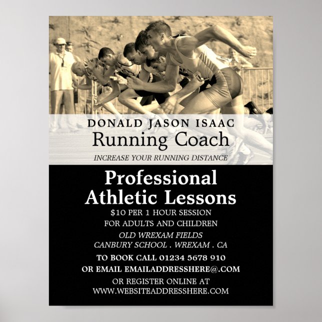 Poster Track, Anúncio de lição de atletismo (Frente)