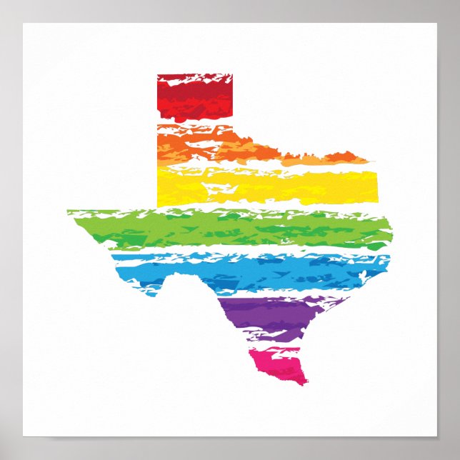 Pôster traços de cores texas (Frente)