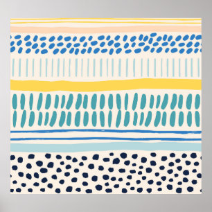 Poster Traços de pincel: Abstrato diversão perfeita
