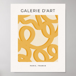 Poster Traços de Pincel Amarelo de Mostarda Moderna de me