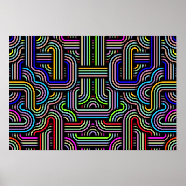 Poster Traços de tecnologia (Frente)