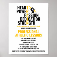 Traços de um atleta, Anúncio de lição de atletismo