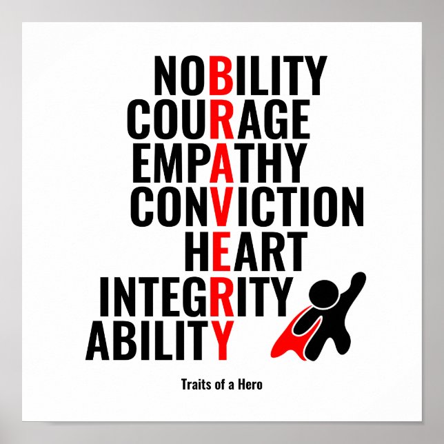 Poster Traços de um Herói (Frente)