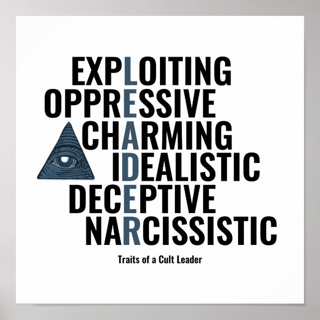 Poster Traços de um Líder do Culto (Frente)