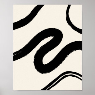 Poster Traços do Pincel abstrato