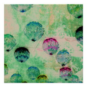 Pôster Traços redondos de arte digital, giros e bonitos