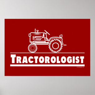 Pôster Tractor Ologist RED