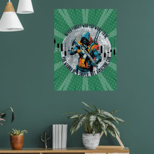 Poster Trade Motivation | Cyberpunk Sniper | Fantasy  (Sala de Estar 1)