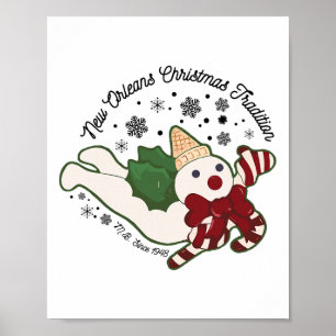Poster Tradição de Natal de New Orleans Mr Bingle Bonecos